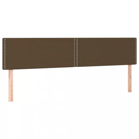 sötétbarna szövet LED-es fejtámla 200x5x78/88 cm