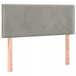 világosszürke bársony LED-es fejtámla 80 x 5 x 78/88 cm