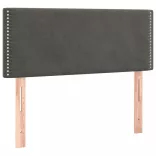 sötétszürke bársony LED-es fejtámla 90x5x78/88 cm