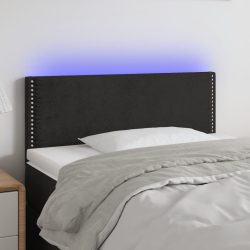 fekete bársony LED-es fejtámla 100x5x78/88 cm