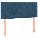 sötétkék bársony LED-es fejtámla 100x5x78/88 cm