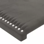sötétszürke bársony LED-es fejtámla 200x5x78/88 cm