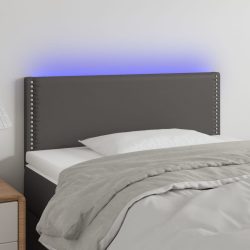 szürke műbőr LED-es fejtámla 80 x 5 x 78/88 cm