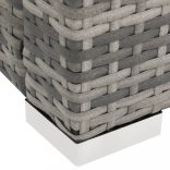 kétszemélyes szürke polyrattan napozóágy