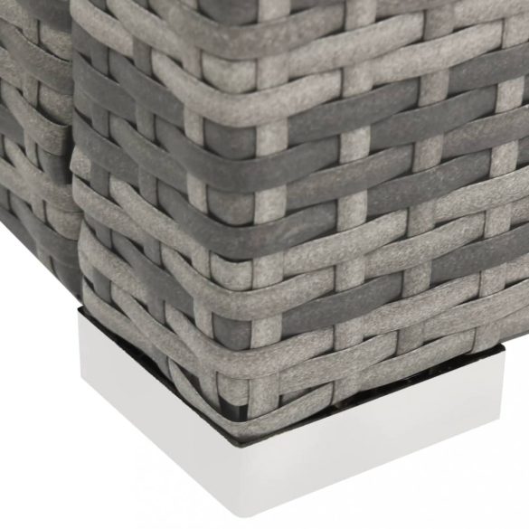 kétszemélyes szürke polyrattan napozóágy