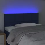 kék szövet LED-es fejtámla 80 x 5 x 78/88 cm