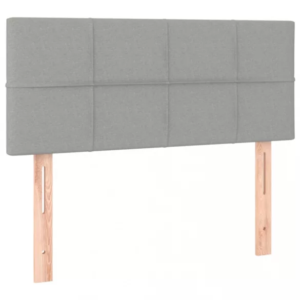 világosszürke szövet LED-es fejtámla 90x5x78/88 cm