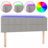 világosszürke szövet LED-es fejtámla 144 x 5 x 78/88 cm