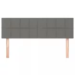 sötétszürke szövet LED-es fejtámla 144x5x78/88 cm