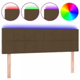 sötétbarna szövet LED-es fejtámla 144x5x78/88 cm