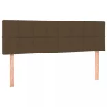 sötétbarna szövet LED-es fejtámla 144x5x78/88 cm