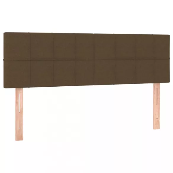 sötétbarna szövet LED-es fejtámla 144x5x78/88 cm