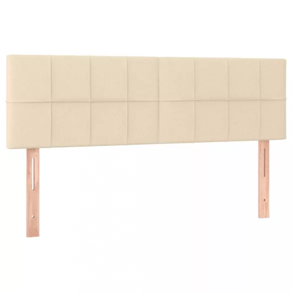 krémszínű szövet LED-es fejtámla 144x5x78/88 cm