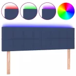 kék szövet LED-es fejtámla 144x5x78/88 cm