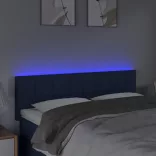 kék szövet LED-es fejtámla 144x5x78/88 cm