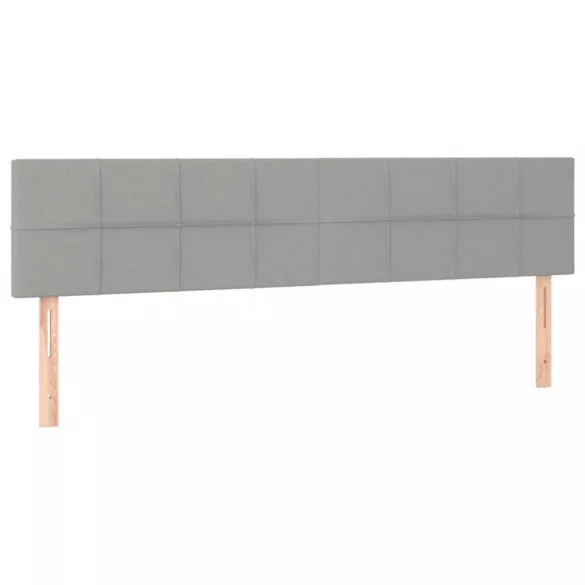 világosszürke szövet LED-es fejtámla 160x5x78/88 cm