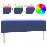 kék szövet LED-es fejtámla 160x5x78/88 cm