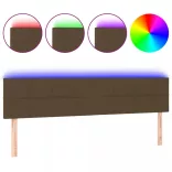 sötétbarna szövet LED-es fejtámla 180x5x78/88 cm
