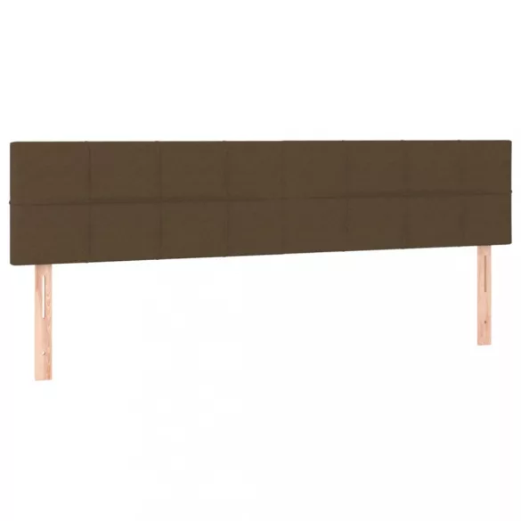 sötétbarna szövet LED-es fejtámla 200x5x78/88 cm