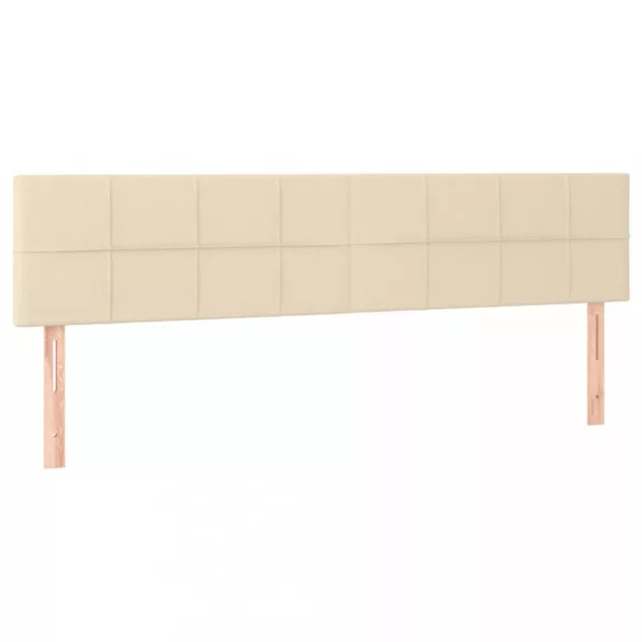 krémszínű szövet LED-es fejtámla 200x5x78/88 cm