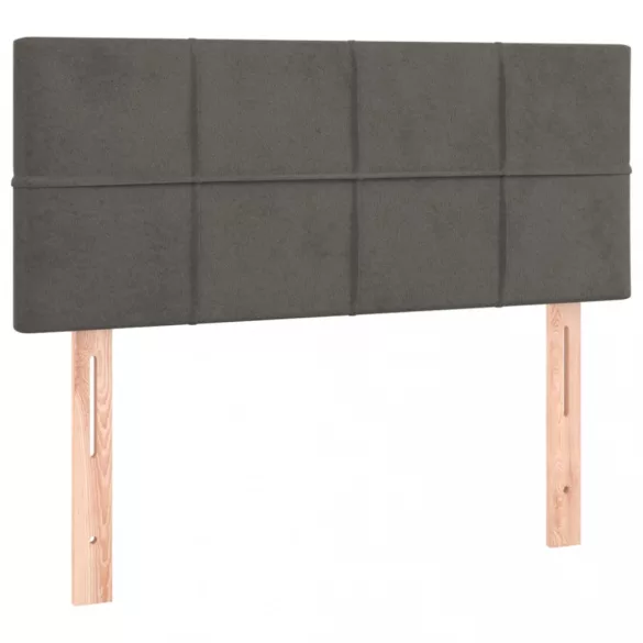 sötétszürke bársony LED-es fejtámla 80 x 5 x 78/88 cm