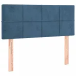 sötétkék bársony LED-es fejtámla 100x5x78/88 cm