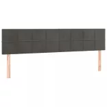 sötétszürke bársony LED-es fejtámla 180x5x78/88 cm