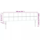 sötétszürke bársony LED-es fejtámla 180x5x78/88 cm