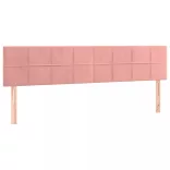 rózsaszín bársony LED-es fejtámla 180x5x78/88 cm