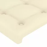 krémszínű műbőr LED-es fejtámla 90 x 5 x 78/88 cm
