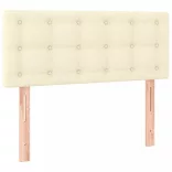 krémszínű műbőr LED-es fejtámla 100 x 5 x 78/88 cm