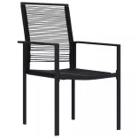 2 db fekete PVC rattan kerti szék