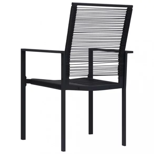 2 db fekete PVC rattan kerti szék