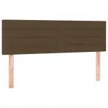 sötétbarna szövet LED-es fejtámla 144x5x78/88 cm