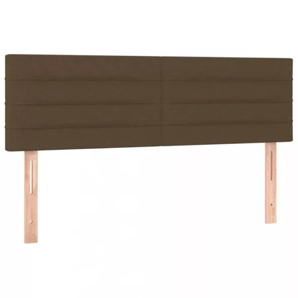 sötétbarna szövet LED-es fejtámla 144x5x78/88 cm