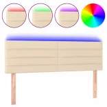 krémszínű szövet LED-es fejtámla 144x5x78/88 cm