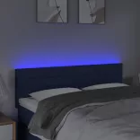 kék szövet LED-es fejtámla 144x5x78/88 cm