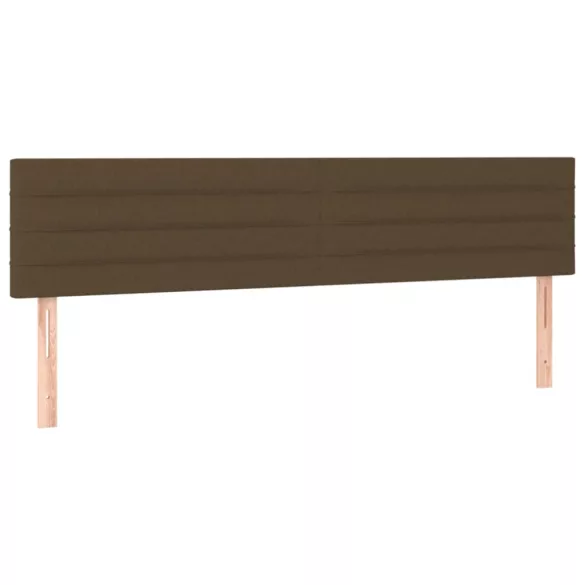 sötétbarna szövet LED-es fejtámla 180x5x78/88 cm