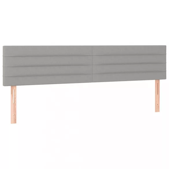 világosszürke szövet LED-es fejtámla 200x5x78/88 cm