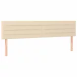 krémszínű szövet LED-es fejtámla 200x5x78/88 cm