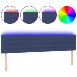 kék szövet LED-es fejtámla 200x5x78/88 cm