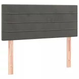 sötétszürke bársony LED-es fejtámla 80 x 5 x 78/88 cm