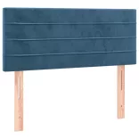 sötétkék bársony LED-es fejtámla 80 x 5 x 78/88 cm