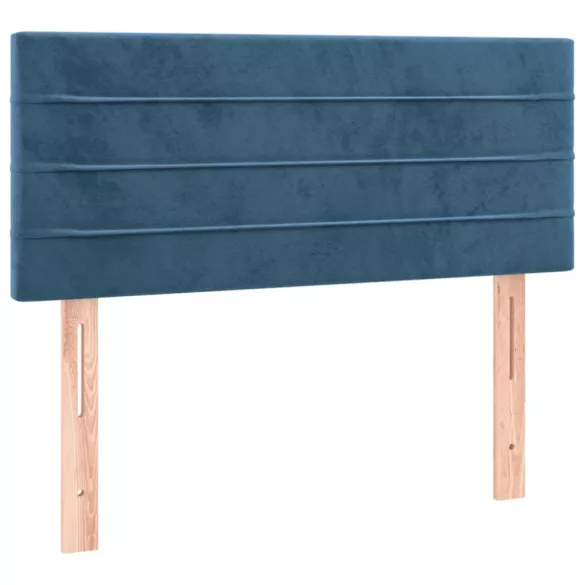 sötétkék bársony LED-es fejtámla 80 x 5 x 78/88 cm