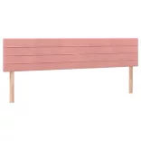 rózsaszín bársony LED-es fejtámla 180x5x78/88 cm
