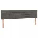 sötétszürke bársony LED-es fejtámla 200x5x78/88 cm