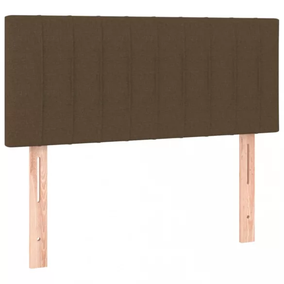 sötétbarna szövet LED-es fejtámla 90x5x78/88 cm