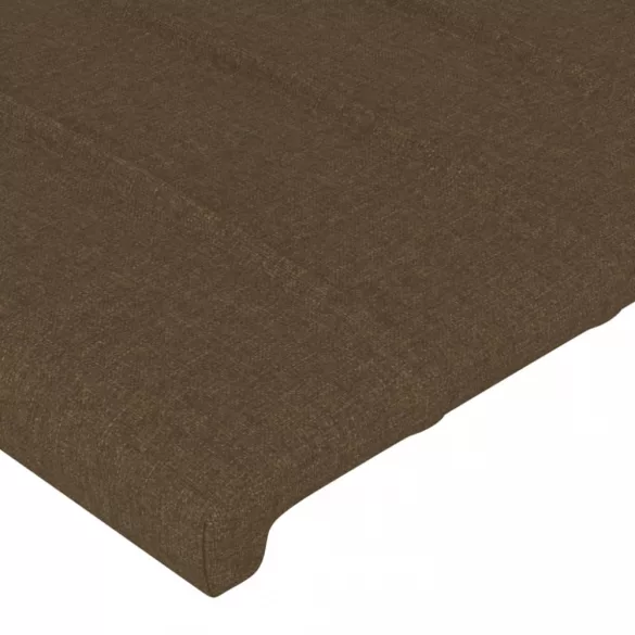 sötétbarna szövet LED-es fejtámla 90x5x78/88 cm