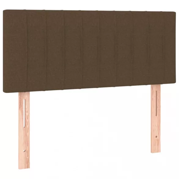 sötétbarna szövet LED-es fejtámla 100x5x78/88 cm