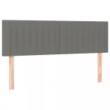 sötétszürke szövet LED-es fejtámla 144x5x78/88 cm